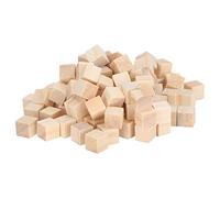 100 Pack 10mm Unfinished Wooden Cube Pine Blank Building Blocks DIY Craft Toddler Educational Toys Making Alphabets, Symbols, Numbers Building Blocks or Puzzles for Wedding, Kids Party, Crafts.