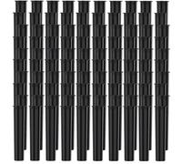 100 Pack 116mm Tubes Black King-Size Plastic Pop Top Storage Tubes, Urekt Child Resistant Waterproof Plastic Tube Container Holder BPA Free