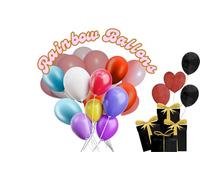 100 Pack 12-Inch Multicoloured Balloons, Rainbow and Assorted Colors Latex Balloons for Birthday Party, Wedding, Baby Shower, Christmas, and Event Decorations