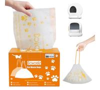 100 Pack 18.5"x12.6" Cat Litter Box Liner Bags, Compatible with MeoWant SC01/C02/LR01, Drawstring Litter Bags, Heavy Duty Cat Waste Bags