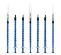 100 Pack 1ml/cc Blue Plastic Measuring Tools with 27g, Laboratory Accessories, Liquid Transfer and Distribution