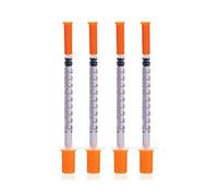 100 Pack 29g 1cc 1/2inch Syringe With Needle - Disposable Individual Package