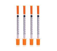 100 Pack 29g 1cc 1/2inch Syringe With Needle - Disposable Individual Package Ty