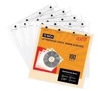 100-Pack 3-Ply Vinyl Sleeves Inner - 12 Inch Vinyl Protective Sleeves LP Album Cover,3 Layer Anti Static Rice Paper LP Sleeves Protect Your LP Collection (inner Sleeves-Square)