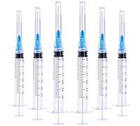 100 Pack 3cc Syringe, Disposable 23G Luer Lock Syringes for Liquid Tools with 1 Inch
