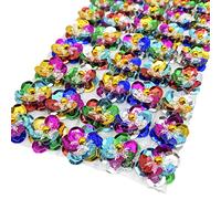100 Pack 3D Beaded Sequin Flower Sew on Patches Glitter Paillette Applique for Clothes Wedding Dress Jacket Hat Backpack Bag Headband Decoration (Multi)