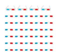 100 Pack 3d Red Blue Cardboard Paper Glasses for Movies