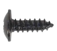 100 Pack 4.2 X 13mm Self Tapping Black Screw - Flanged Pozi Head - Fixings Screw