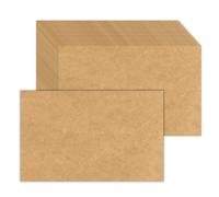 100 Pack 4x6 Kraft Blank Cardstock Paper - Card Stock for Printer Postcards, Photo Paper Invitations, Greeting, Notes, Thank You, Index Cards - Plain for Writing, Stamping, Printing, Art, DIY Making