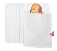 100-pack 5x7 Inches White Kraft Paper Bags for Bakery Cookies Treats Snacks Sandwiches Popcorn Small Gift bag