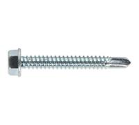 100 Pack 6.3 X 50mm Self Drilling Hex Head Screw - Zinc Plated Fixings Screw