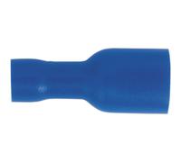 100 PACK 6.3mm Fully Insulated Female Terminal - Suits 16 to 14 AWG Cable - Blue