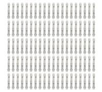 100 Pack 6 CM 2.36 Inch Blank Silver Square Rectangle Metal French Barrette Plain Hair Clips DIY Crafting Clips for Bows Ponytail Holder Hair Accessories for Women Girls