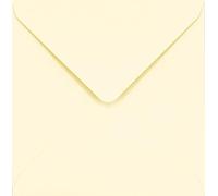 100 Pack 6x6 Inch Square Ivory Cream Envelopes- 155mm x 155mm - Gummed 100gsm