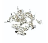 100 Pack 9.5mm Silver Liberty Bells - Mini Christmas Craft Bells