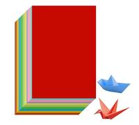 100-Pack A4 Coloured Card - Vibrant Origami Paper Pack Assorted, 70gsm Coloured Paper for Kids, School & DIY Projects