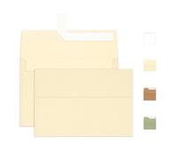 100 Pack A4 Cream 4x6 Envelopes Self Seal, Goefun 4.25 x 6.25 Ivory Printable Invitation Envelopes 120 GSM for DIY Greeting Cards, Photos, Weddings, Graduation, Baby Shower