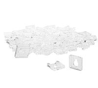 100 Pack Acrylic Keyholes Attachments 3/8 Clear Hanging Hardware by Marketing Holders