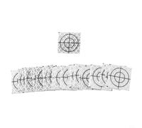 100-Pack Acrylic Reflective Targets for Total Station, 0/30/40/50/60mm, Silver Reflective Sheets for Surveying, Tunnel, Bridge and Buil(6CM*6CM)