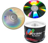 100 Pack ACU-DISC Pro-Series Music CD-R Digital Audio Recordable CD-R80 700MB 48x Speed 80 Min Real Time Mastering Blank Discs (19626)