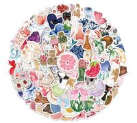 100 Pack Aesthetic Stickers,Watercolour Diary Graffiti Cute Stickers,Waterproof Vinyl Decals Sticker,for Luggage Scrapbook Skateboard Guitar Water Bottle,Gift for Teens Kids Girls