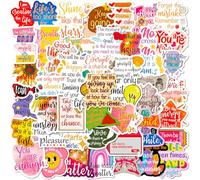 100 Pack Aesthetic Stickers, Waterproof Vinyl Decals for Water Bottle, Laptop, Journal, Scrapbook | Cute Cartoon Watercolor Design Sticker Pack,Unique Gift Ideas for Girls,Teens,Women,Adults (Style F)