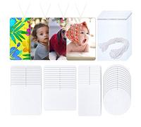 100 Pack Air Freshener Sheet Sublimation Body DIY Air Freshener Fragrance Sheet with Adhesive Bags, Elastic Rope and Hemp Rope Air Freshener for Car (Pack of 100)