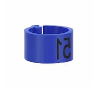 100 Pack Bird Leg Rings, Chicken Leg Rings Bands Bird Foot Bands with Numbered for Ducks Quail Chicks Goose Gamefowl Turkey (Navy Blue-8mm*5mm/0.31in*0.19in)