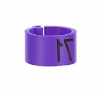 100 Pack Bird Leg Rings, Chicken Leg Rings Bands Bird Foot Bands with Numbered for Ducks Quail Chicks Goose Gamefowl Turkey (Purple-8mm*5mm/0.31in*0.19in)