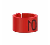 100 Pack Bird Leg Rings, Chicken Leg Rings Bands Bird Foot Bands with Numbered for Ducks Quail Chicks Goose Gamefowl Turkey (Red-8mm*5mm/0.31in*0.19in)