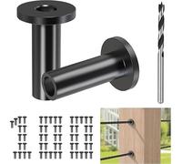 100 Pack Black Cable Railing Protector Sleeves 1/8 for Wire Rope Cable, T316 Protective Sleeves for Wood Post, T316 Stainless Steel Marine Grade