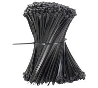 100 Pack Black Plastic Cable Ties,10 cm 100mm x 2.5 mm, Black, Heavy Duty Nylon, High Strength, 4” Premium Nylon Zip Ties, Tie Wraps, Secure Self-Locking Home, Garden, Office and DIY