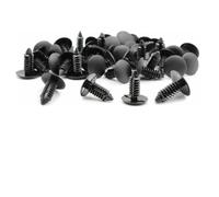 100-Pack Black Plastic Push Clips for Car Bumper Trim, Mudguard & Splash Shield Retainers - 8mm Hole Diameter, 22mm Total Length, Compatible with