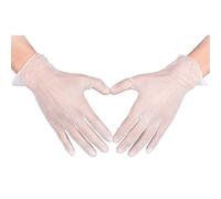 100 Pack Box Vinyl Disposable Gloves MEDIUM BLUE NON POWDERED POWDER FREE VINYL GLOVES by Shopeefy Store Multipurpose Gloves