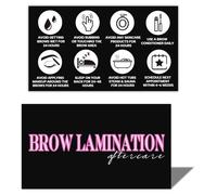 100 Pack Brow Lamination Aftercare Cards 3.5x2.1" Brow Lamination Aftercare Instructions Cards Brow Lamination Kit for Brow Lamination Supplies Eyebrow Lamination Supplies