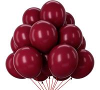 100 Pack Burgundy Balloons,Latex Strong Thicken Dark Wine Red Balloons,12In | Latex Helium Balloon,Women Girls Birthday Decorations,Berry Cherry Theme Party,Valentine's Day,Wedding,Engagement,Graduation