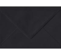 100 Pack C6 Black Envelopes (100gsm). Premium A6 Sized Invitation Envelopes - Matte Finish, Gummed, Mailing & Stationery (114mm x 162mm)