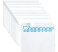 100 Pack C6 Security Self-Seal Envelopes 162×114mm 90gsm Windowless White