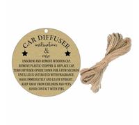 100 Pack Car Oil Hanging Diffuser Care & Instructions Labels 1.5 inch Car Diffuser Instructions Tag with Strings How to Use Clients Scent Label Tags for Driver,Small Business