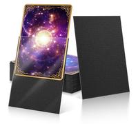 100 Pack Card Sleeves, Matte Dual Penny Trading Card Sleeves, Non-Transparent Back Soft Card Protector Sleeves for Sports, TCG, MTG and Standard Cards(Black)