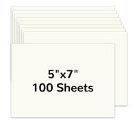 100 Pack Cardstock Blank 5x7 Thick Paper 200gsm/75lb Heavyweight Cardstocks for Printer, Postcards, Wedding Invitation, Thankyou Card, Photo Paper, DIY Card Making (Beige)