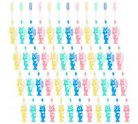 100 Pack Children's Toothbrushes Bulk, Individually Wrapped Soft Bristles Manual Toothbrushes for Kids, Cute Animal Kids Toothbrush for Nursery School Camp Dental Giveaways (4 Colours)