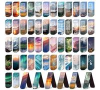 100 Pack Christian Bookmarks Bible Verse Magnetic Bookmarks Scenery Magnet Page Clips for Women Men Book Lovers Page Markers for Teachers Students Reading School Office Home, Printing on 2 Side
