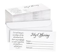 100 Pack Church Offering Envelopes for Tithe Donation (White, 7x3 inch)