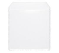 100 Pack Clear CD/DVD/Blu-ray Disc Sleeves with Flap - 150 Micron Premium Plastic Wallets with Reinforced Stitched Edges - Protective Storage Covers for CD, DVD & Blu-ray Discs - Dragon Trading