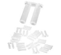 100-Pack Clear Compression Sleeves for Rimless Glasses Repair, Double Rubber Plug Lock Bushings, Eyeglass Fixing Tools (1.7x1.0x7.0mm)