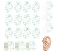 100 Pack Clear Ear Stickers for Shower and Swimming, Ear Protectors with Adhesive, 1.7 X 2.7 Inch for Surfing Snorkeling Water Sports