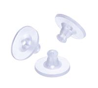100 Pack Clear Rubber Earring Safety Backs Clutch Earring Pad