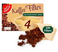 100 Pack - Coffee Filter Papers Size 04 - Disposable Unbleached Filters for Pour Over & Drip Coffee Makers, U-Shaped Filters for Smooth Brew