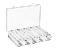 100 Pack Coin Capsules with 5-Color Inner Pads Fits 17/20/25/27/30mm